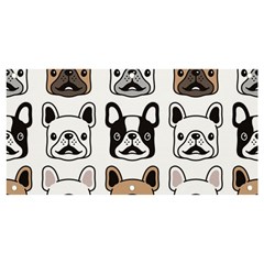 Dog-french-bulldog-seamless-pattern-face-head Banner And Sign 4  X 2  by uniart180623