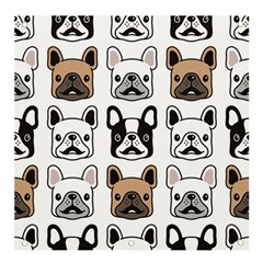 Dog-french-bulldog-seamless-pattern-face-head Banner And Sign 4  X 4  by uniart180623