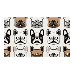 Dog-french-bulldog-seamless-pattern-face-head Banner And Sign 5  X 3  by uniart180623