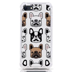 Dog-french-bulldog-seamless-pattern-face-head Iphone Se by uniart180623