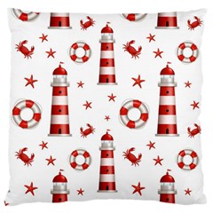 Nautical-seamless-pattern Large Cushion Case (one Side) by uniart180623