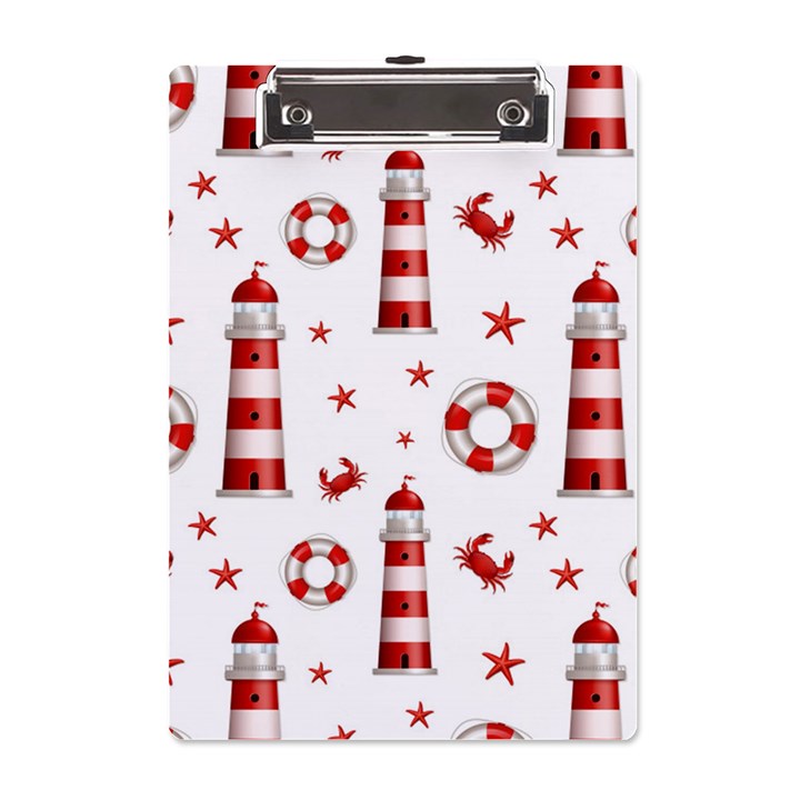 Nautical-seamless-pattern A5 Acrylic Clipboard