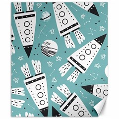 Cute-seamless-pattern-with-rocket-planets-stars Canvas 8  X 10 