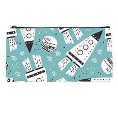 Cute-seamless-pattern-with-rocket-planets-stars Pencil Case by uniart180623