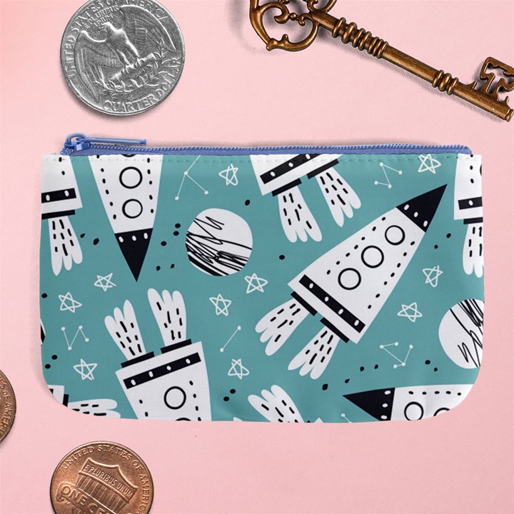 Cute-seamless-pattern-with-rocket-planets-stars Large Coin Purse