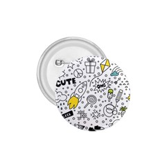 Set-cute-colorful-doodle-hand-drawing 1 75  Buttons by uniart180623