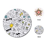 Set-cute-colorful-doodle-hand-drawing Playing Cards Single Design (Round) Front