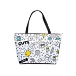 Set-cute-colorful-doodle-hand-drawing Classic Shoulder Handbag Front