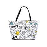 Set-cute-colorful-doodle-hand-drawing Classic Shoulder Handbag Back