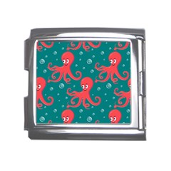 Cute-smiling-red-octopus-swimming-underwater Mega Link Italian Charm (18mm) by uniart180623