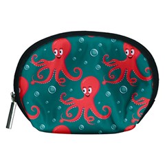 Cute-smiling-red-octopus-swimming-underwater Accessory Pouch (medium) by uniart180623