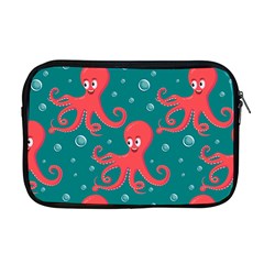 Cute-smiling-red-octopus-swimming-underwater Apple Macbook Pro 17  Zipper Case by uniart180623