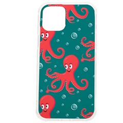 Cute-smiling-red-octopus-swimming-underwater Iphone 12 Pro Max Tpu Uv Print Case by uniart180623