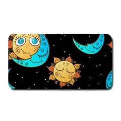 Seamless-pattern-with-sun-moon-children Medium Bar Mat by uniart180623