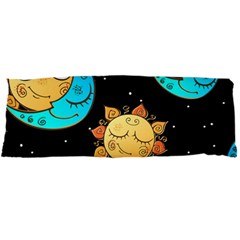 Seamless-pattern-with-sun-moon-children Body Pillow Case Dakimakura (two Sides) by uniart180623