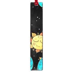 Seamless-pattern-with-sun-moon-children Large Book Marks by uniart180623