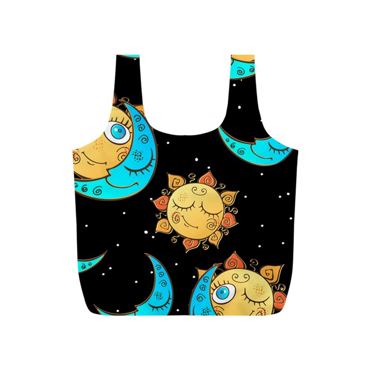 Seamless-pattern-with-sun-moon-children Full Print Recycle Bag (S)