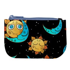 Seamless-pattern-with-sun-moon-children Large Coin Purse by uniart180623