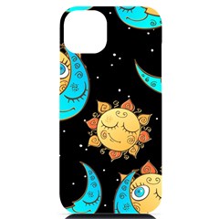 Seamless-pattern-with-sun-moon-children Iphone 14 Plus Black Uv Print Case