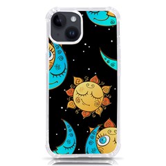 Seamless-pattern-with-sun-moon-children Iphone 14 Tpu Uv Print Case