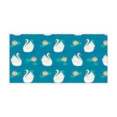 Elegant-swan-pattern-with-water-lily-flowers Yoga Headband by uniart180623