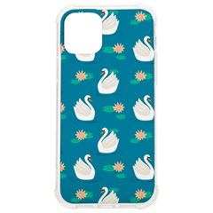 Elegant-swan-pattern-with-water-lily-flowers Iphone 12/12 Pro Tpu Uv Print Case by uniart180623