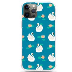 Elegant-swan-pattern-with-water-lily-flowers Iphone 12 Pro Max Tpu Uv Print Case by uniart180623