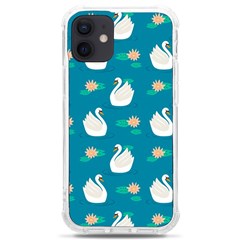 Elegant-swan-pattern-with-water-lily-flowers Iphone 12 Mini Tpu Uv Print Case	 by uniart180623