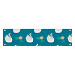 Elegant-swan-pattern-with-water-lily-flowers Banner and Sign 4  x 1  Front