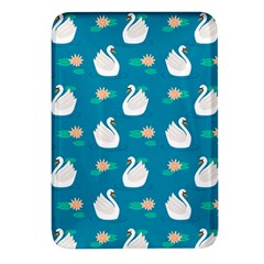 Elegant-swan-pattern-with-water-lily-flowers Rectangular Glass Fridge Magnet (4 Pack)