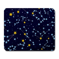 Seamless-pattern-with-cartoon-zodiac-constellations-starry-sky Large Mousepad by uniart180623