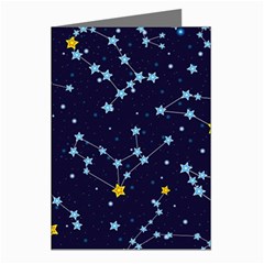 Seamless-pattern-with-cartoon-zodiac-constellations-starry-sky Greeting Cards (pkg Of 8) by uniart180623