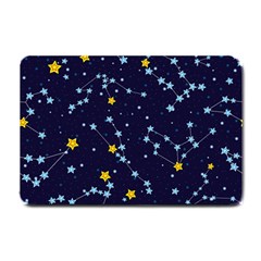 Seamless-pattern-with-cartoon-zodiac-constellations-starry-sky Small Doormat by uniart180623