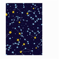 Seamless-pattern-with-cartoon-zodiac-constellations-starry-sky Large Garden Flag (two Sides)