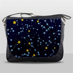 Seamless-pattern-with-cartoon-zodiac-constellations-starry-sky Messenger Bag by uniart180623