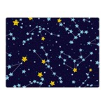 Seamless-pattern-with-cartoon-zodiac-constellations-starry-sky Two Sides Premium Plush Fleece Blanket (Mini) 35 x27  Blanket Front