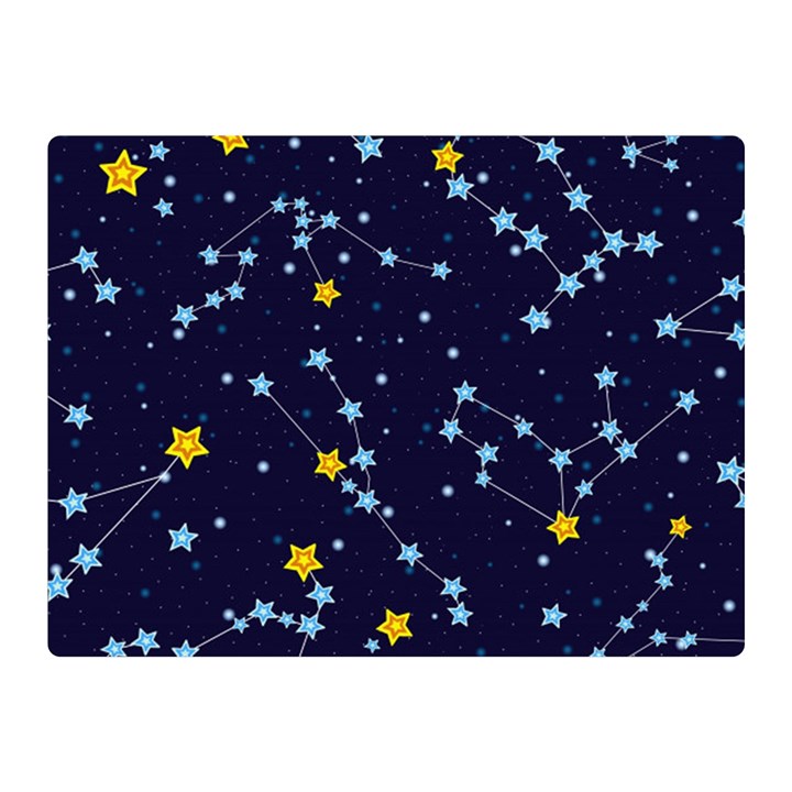 Seamless-pattern-with-cartoon-zodiac-constellations-starry-sky Two Sides Premium Plush Fleece Blanket (Mini)