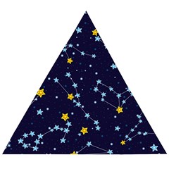 Seamless-pattern-with-cartoon-zodiac-constellations-starry-sky Wooden Puzzle Triangle by uniart180623