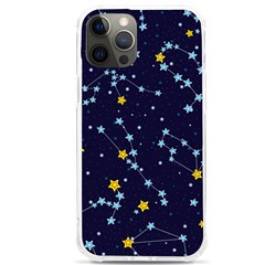 Seamless-pattern-with-cartoon-zodiac-constellations-starry-sky Iphone 12 Pro Max Tpu Uv Print Case by uniart180623