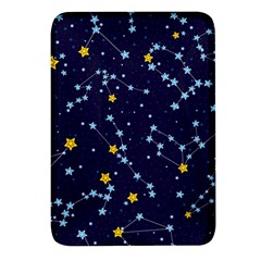 Seamless-pattern-with-cartoon-zodiac-constellations-starry-sky Rectangular Glass Fridge Magnet (4 Pack)