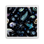 Colorful-abstract-pattern-consisting-glowing-lights-luminescent-images-marine-plankton-dark Memory Card Reader (Square) Front