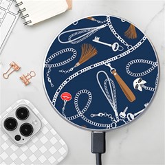 Chains-seamless-pattern Wireless Fast Charger(white) by uniart180623