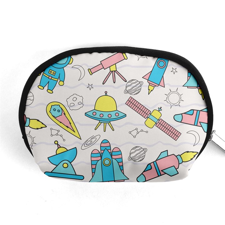 Cute-seamless-pattern-with-space Accessory Pouch (Medium)