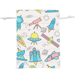 Cute-seamless-pattern-with-space Lightweight Drawstring Pouch (xl) by uniart180623