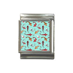 Pattern-with-koi-fishes Italian Charm (13mm)