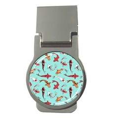 Pattern-with-koi-fishes Money Clips (round)  by uniart180623