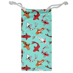 Pattern-with-koi-fishes Jewelry Bag by uniart180623