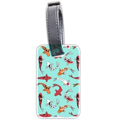 Pattern-with-koi-fishes Luggage Tag (two Sides) by uniart180623