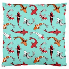 Pattern-with-koi-fishes Standard Premium Plush Fleece Cushion Case (one Side) by uniart180623