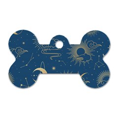 Seamless-galaxy-pattern Dog Tag Bone (two Sides) by uniart180623